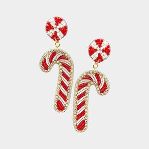Festive Candy Cane Earrings